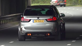 HAMANN BMW X5M F85 740HP  FLAMES POP amp BANGS amp Accelerations [upl. by Ahsiekal557]