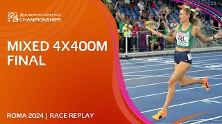 HISTORIC gold for Ireland 🔥🇮🇪 Mixed 4x400m relay replay  Roma 2024 [upl. by Tereb839]