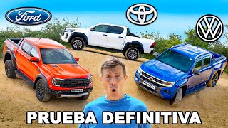 Toyota vs Ford vs VW ¡la prueba de pickup DEFINITIVA [upl. by Navinod]