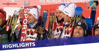 Highlights  Norway delights home fans in Team NH at Lillehammer  FIS Nordic Combined [upl. by Nanreh]