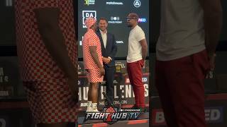 Derek Chisora SIZES UP Gerald Washington in FACE OFF at press conference [upl. by Romeo249]