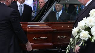 Cardinal George Pells coffin arrives at St Marys Cathedral in Sydney [upl. by Mit]