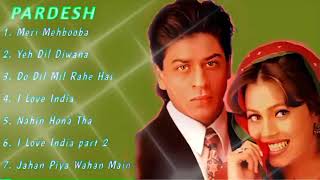 PARDES Movie All Songs Jukebox Shahrukh Khan Mahima Chaudhry INDIAN MUSIC [upl. by Eelyak861]