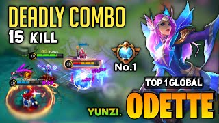 Odette Deadly Combo Johnson Gameplay  Top 1 Global Odette Best Build 2022  Yunzi  Mobile Legends [upl. by Balmuth]