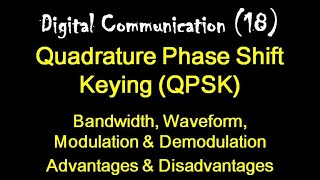 Digital Communication 18 QPSK Bandwidth Modulation Demodulation Advantages amp Disadvantages [upl. by Long]