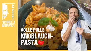 Schnelles Pasta mit TomatenKnoblauchSauce Rezept von Steffen Henssler  Günstige Rezepte [upl. by Territus]