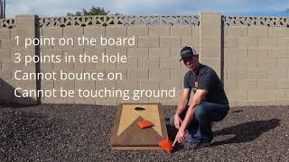 Cornhole Setup and Scoring [upl. by Mozart]