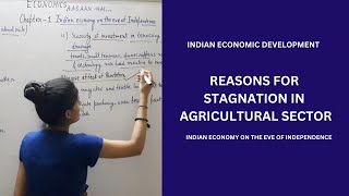 Reasons for stagnation in agricultural sector  Agricultural sector Zamindari systemindianeconomy [upl. by Philipp]