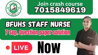 BFUHS Staff nurse  MOST IMPORTANT MCQ DAILY SURE SELECTION7015849619 bfuhsrecruitment2024 [upl. by Luapsemaj]