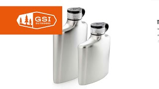 GSI Outdoors  Glacier Stainless Hip Flask  Durable Drinkware [upl. by Brocky]