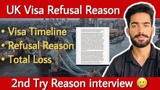 Uk student visa refusal Reasons  uk refusal letter  uk interview questions [upl. by Warthman842]