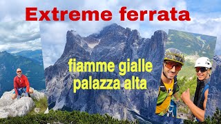 Ferrata FIAMME GIALLE palazza alta  agordino EXTREME [upl. by Eicaj]