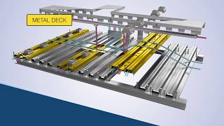 Cordeck In Floor Cellular Raceway Systems Animation by Suite Imagery LLC [upl. by Nosylla147]