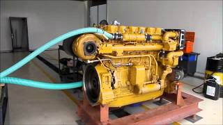 CAT C18 MARINE ENGINE TEST [upl. by Enymzaj]