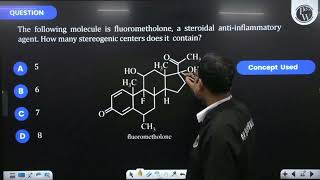 The following molecule is fluorometholone a steroidal antiinflammatory agent How many stereog [upl. by Oretna]