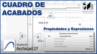 Cómo hacer Planos y Cuadros de ACABADOS en Archicad  Expresiones  2024 ✅ [upl. by Jaynell495]