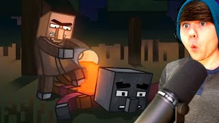 The Story of Minecrafts First Pillager Cartoon Animation GameToonsOfficial REACTION [upl. by Strait445]