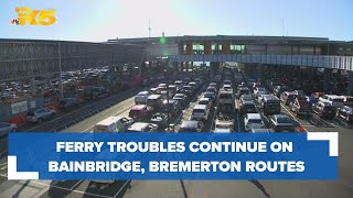 Ferry frustrations mount for travelers on Bainbridge Bremerton routes [upl. by Hayyifas]