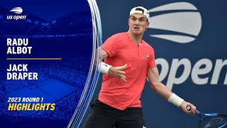 Radu Albot vs Jack Draper Highlights  2023 US Open Round 1 [upl. by Yearwood]