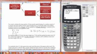 Using the TI84 to Find a Confidence Interval for a Population Mean ZInterval and TInterval [upl. by Gaylene345]