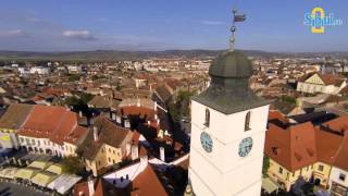 Turnul Sfatului Sibiu  Aerial video by wwwsibiulro [upl. by Mcdougall]