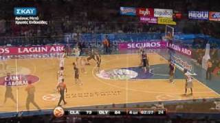 caja laboral vs olympiakos 8589 200910 euroleague top16 [upl. by Tasiana924]