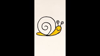 How to Draw a Snail Easy [upl. by Anual767]