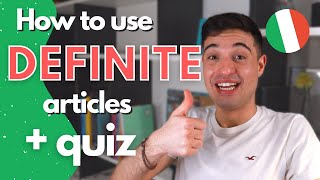 Italian Definite Articles  practice quiz eng audio [upl. by Enneirb]