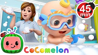 Big Bubble Bath Song and Swim Play  MORE CoComelon Nursery Rhymes amp Songs [upl. by Ynnaf]