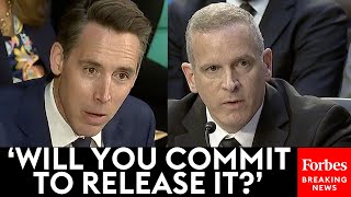 SHOCK MOMENT FBI Official Admits Doc Alleging Biden Took 5 Million In Bribes Exists To Hawley [upl. by Etteloiv]