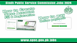 How to Create Spsc Account Fill amp Registration amp pay online payment by Muzamil Grapghics  SPSC [upl. by Sarad228]