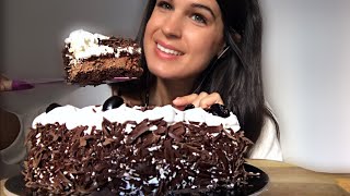 ASMR  BLACK FOREST CHOCOLATE CAKE  EATING SOUNDS [upl. by Ligetti]