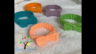 Crochet Preemie Baby Headband Tutorial [upl. by Wulfe]