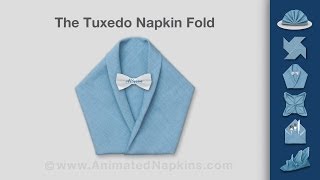 Napkin Folding  How to Make a Tuxedo or Dinner Jacket [upl. by Derwin299]