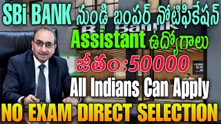 sbi assistant job notificationsbibankrecruitment2024jobs [upl. by Connelly]