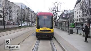 Tramwaje Warszawa 2023 Linia 6 [upl. by Tan]