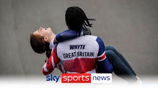 Bethany Shriever and Kye Whyte win historic gold amp silver medals in BMX racing for Team GB [upl. by Crystie]