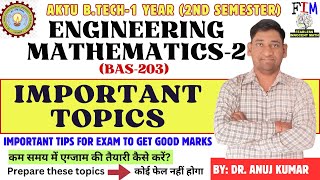 IMPORTANT TOPICS IN ENGINEERING MATHEMATICS 2  BAS203  ENGINEERING MATHEMATICS 2 IMPORTANT TOPICS [upl. by Loftus]