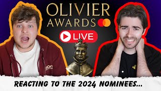 reacting to the 2024 Olivier Award Nominations  LIVE [upl. by Enyrat332]