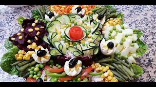 Recette Salade Composée Jardinière  Cuisine Marocaine [upl. by Lynus137]