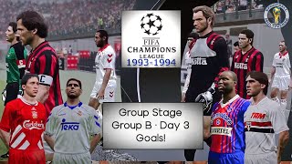 FIFA Champions League 9394 🏆 · Grupo B · Jornada 3 · Solo Goles · PES 2021 mods [upl. by Harleigh644]