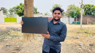 SAMSUNG 24 inch Full HD LED Backlit IPS Panel with 3Sided Borderless Monitor Unboxing Flipkart [upl. by Steere]