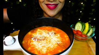 ASMR Cooking amp Eating Cheese Topokki  Soft Rice Cakes with Cheese  Eating Sounds  No Talking [upl. by Myra]