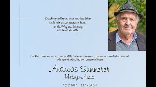 Auferstehungsgottesdienst für Andreas Summerer MetzgaAndo [upl. by Eelasor]