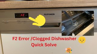 Dishwasher not Draining water  F2 Error  Clogged Dishwasher  Easy Fix [upl. by Abdella192]