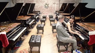 quotSleigh Ridequot — 2 pianists 8 Steinway concert grands [upl. by Casmey]