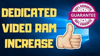 Dedicated Video Ram Increase   VRAM of laptop and PC in Windows 10 [upl. by Aislehc]