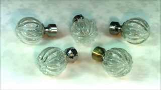 GLASS CURTAIN POLE FINIALS  YOUTUBE [upl. by Malcolm]