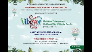 Vibgyor 2023 Organised By Aggarsain Public School  Kurukshetra [upl. by Anitsenre756]