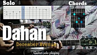 Dahan  December avenue  Guitar tutorial  Intro solo tabs  Chord diagramlyrics [upl. by Nica805]